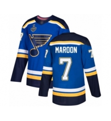 Youth St. Louis Blues #7 Patrick Maroon Premier Royal Blue Home 2019 Stanley Cup Final Bound Hockey Jersey