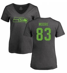 NFL Women's Nike Seattle Seahawks #83 David Moore Ash One Color T-Shirt