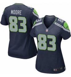 Women's Nike Seattle Seahawks #83 David Moore Game Navy Blue Team Color NFL Jersey