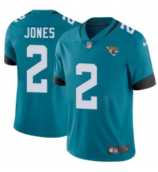 Youth Nike Jacksonville Jaguars #2 Landry Jones Teal Green Alternate Vapor Untouchable Limited Player NFL Jersey