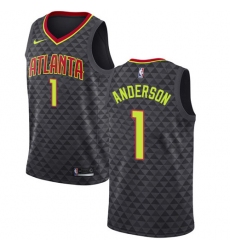 Women's Nike Atlanta Hawks #1 Justin Anderson Swingman Black NBA Jersey - Icon Edition
