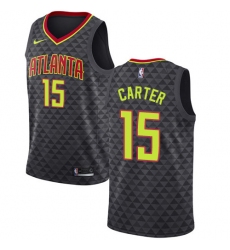 Men's Nike Atlanta Hawks #15 Vince Carter Swingman Black NBA Jersey - Icon Edition