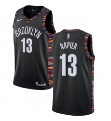 Women's Nike Brooklyn Nets #13 Shabazz Napier Swingman Black NBA Jersey - 2018 19 City Edition