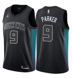 Women's Nike Jordan Charlotte Hornets #9 Tony Parker Swingman Black NBA Jersey - City Edition
