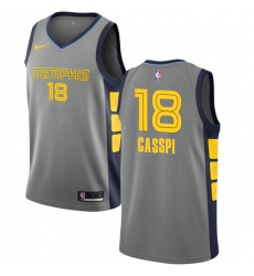 Youth Nike Memphis Grizzlies #18 Omri Casspi Swingman Gray NBA Jersey - City Edition
