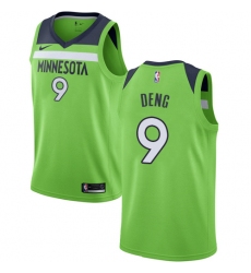 Women's Nike Minnesota Timberwolves #9 Luol Deng Swingman Green NBA Jersey Statement Edition
