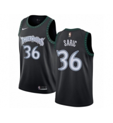 Men's Nike Minnesota Timberwolves #36 Dario Saric Swingman Black Hardwood Classics Jersey