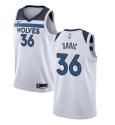 Men's Nike Minnesota Timberwolves #36 Dario Saric Swingman White NBA Jersey - Association Edition
