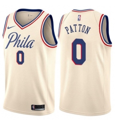 Women's Nike Philadelphia 76ers #0 Justin Patton Swingman Cream NBA Jersey - City Edition
