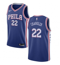 Men's Nike Philadelphia 76ers #22 Wilson Chandler Swingman Blue NBA Jersey - Icon Edition