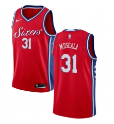 Men's Nike Philadelphia 76ers #31 Mike Muscala Swingman Red NBA Jersey Statement Edition