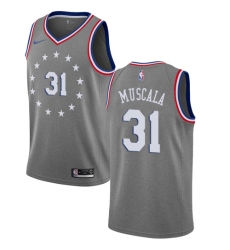 Youth Nike Philadelphia 76ers #31 Mike Muscala Swingman Gray NBA Jersey - City Edition