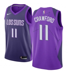 Men's Nike Phoenix Suns #11 Jamal Crawford Swingman Purple NBA Jersey - City Edition