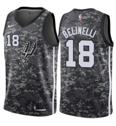 Women's Nike San Antonio Spurs #18 Marco Belinelli Swingman Camo NBA Jersey - City Edition