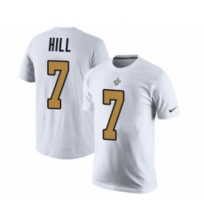 NFL Nike New Orleans Saints #7 Taysom Hill White Rush Pride Name & Number T-Shirt
