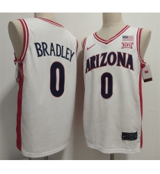 Men's Arizona Wildcats #0 Jaden Bradley White Stitched Jersey