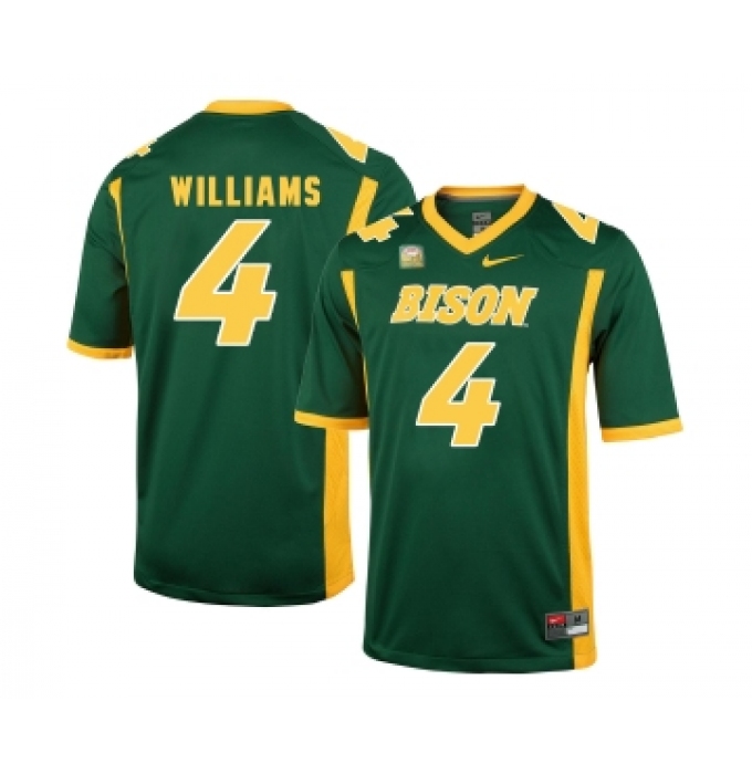 North Dakota State Bison 4 Dimitri Williams Green College Football Jersey