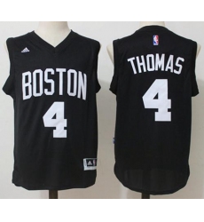 Boston Celtics #4 Isaiah Thomas Black Fashion Stitched NBA Jersey