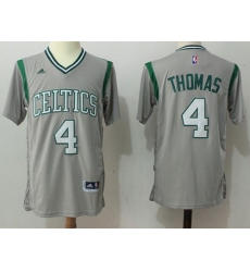 Boston Celtics #4 Isaiah Thomas Gray Pride Stitched NBA Jersey