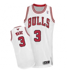 Chicago Bulls #3 Dwyane Wade White Stitched NBA Jerse