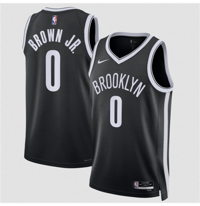 Men's Brooklyn Nets #0 Mikel Brown Jr 2026 Draft Icon Edition Stitched Basketball Jersey