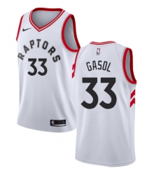 Men's Nike Toronto Raptors #33 Marc Gasol White NBA Swingman Association Edition Jersey