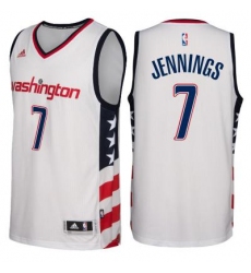 Men's Washington Wizards #7 Brandon Jennings adidas White Swingman Stars & Stripes Jersey