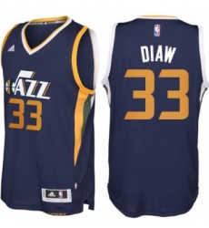 Men's Utah Jazz #33 Boris Diaw adidas Navy Blue New Swingman Road Jersey