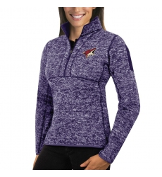 Arizona Coyotes Antigua Women's Fortune Zip Pullover Sweater Purple