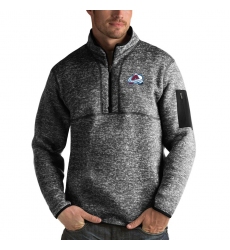 Men's Colorado Avalanche Antigua Fortune Quarter-Zip Pullover Jacket Charcoal