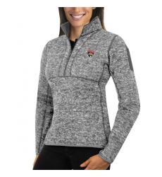 Florida Panthers Antigua Women's Fortune Zip Pullover Sweater Black
