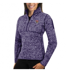 Florida Panthers Antigua Women's Fortune Zip Pullover Sweater Purple