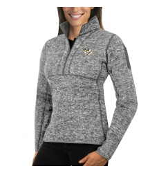 Nashville Predators Antigua Women's Fortune Zip Pullover Sweater Black