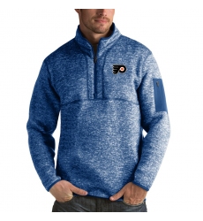 Men's Philadelphia Flyers Antigua Fortune Quarter-Zip Pullover Jacket Blue