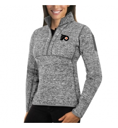Philadelphia Flyers Antigua Women's Fortune Zip Pullover Sweater Black
