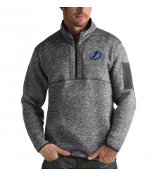 Men's Tampa Bay Lightning Antigua Fortune Quarter-Zip Pullover Jacket Black
