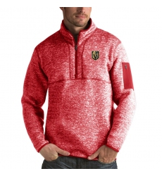 Men's Vegas Golden Knights Antigua Fortune Quarter-Zip Pullover Jacket Red