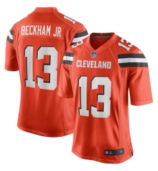 Youth Cleveland Browns #13 Odell Beckham Jr Nike Orange Game Jersey