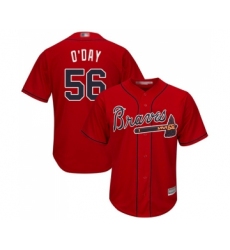 Youth Atlanta Braves #56 Darren O Day Replica Red Alternate Cool Base Baseball Jersey