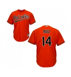 Youth Baltimore Orioles #14 Rio Ruiz Replica Orange Alternate Cool Base Baseball Jersey