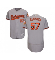 Men's Baltimore Orioles #57 Hanser Alberto Orange Alternate Flex Base Authentic Collection Baseball Jersey