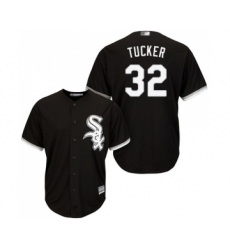 Men's Chicago White Sox #32 Preston Tucker Replica Black Alternate Home Cool Base Baseball Jersey