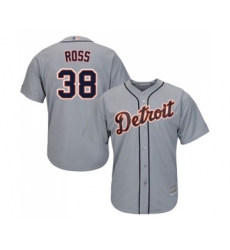 Youth Detroit Tigers #38 Tyson Ross Replica Grey Road Cool Base Baseball Jersey