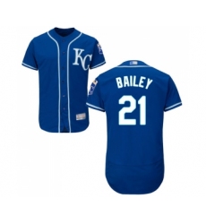Men's Kansas City Royals #21 Homer Bailey Royal Blue Alternate Flex Base Authentic Collection Baseball Jersey
