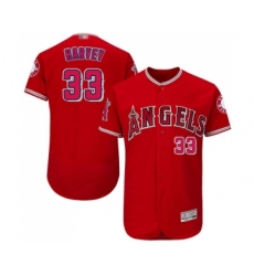 Men's Los Angeles Angels of Anaheim #33 Matt Harvey Red Alternate Flex Base Authentic Collection Baseball Jersey