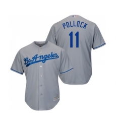Youth Los Angeles Dodgers #11 A. J. Pollock Authentic Grey Road Cool Base Baseball Jersey