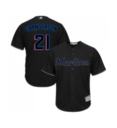 Youth Miami Marlins #21 Curtis Granderson Replica Black Alternate 2 Cool Base Baseball Jersey