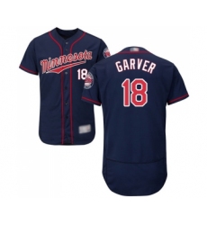 Men's Minnesota Twins #18 Mitch Garver Navy Blue Alternate Flex Base Authentic Collection Baseball Jersey