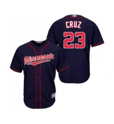 Men's Minnesota Twins #23 Nelson Cruz Replica Navy Blue Alternate Road Cool Base Baseball Jersey