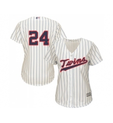 Women's Minnesota Twins #24 C. J. Cron Replica Pink Fashion Cool Base Baseball Jersey